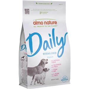 Almo nature dog daily all breeds sterilised maiale e riso 12kg