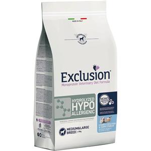 EXCLUSION PESCE E AMIDO HYDROLIZED (IDROLIZZATO) HYPO MEDIUM/LARGE DOG 12 kg x 2 SACCHI [PREZZO A CONFEZIONE]
