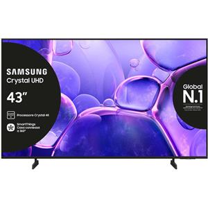 Samsung Crystal UHD 43'' UE43U8000FUXZT 4K, Processore Crystal 4K, HDR, Smart Experience, OTS Lite & Adaptive Sound, Metal Stream Design, Smart TV, 2025