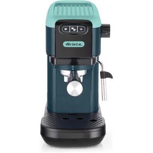 Ariete 1399 Macchina da caffè espresso Light Aquamarine, Per polvere e cialde ESE, 1300 W, Capacità 1,1L, 15 bar di pressione, Filtro 1, 2 tazze e cia