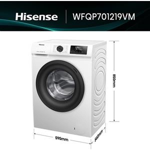 Hisense WFQP701219VM lavatrice Caricamento frontale 7 kg 1200 Giri/min Bianco