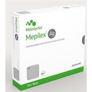 Molnlycke Mepilex Ag medicazione 10x10cm x5med - ML287110