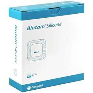 Coloplast Biatain Silicone Adesivo 10×10 cm (10 pezzi) - medicazione in schiuma adesiva in silicone - Cod. 33435