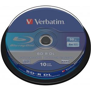 VERBATIM Blu-ray BD-R Verbatim 50 GB box 10 pezzi