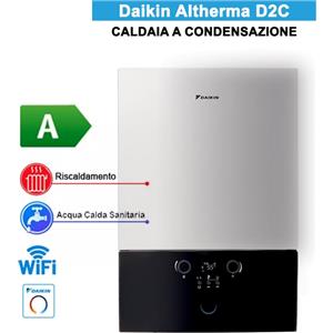 Daikin D2CND024A1A Caldaia a Condensazione Gas 24Kw Compatta Altherma D2C Riscaldamento e Acqua Sanitaria Classe A