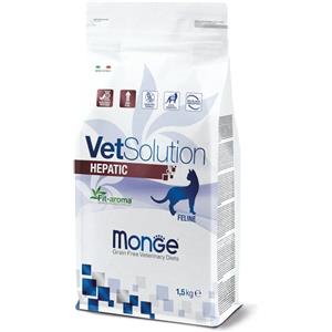 Monge 1,5 kg Monge VetSolution Secco Gatto Hepatic Alimento Dietetico Cibo Crocchette Croccantini in Caso di Insufficienza Epatica Cronica