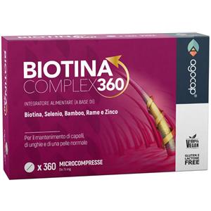 Agocap Pharma & Beauty Biotina Complex 360 Integratore con Biotina, Zinco e Selenio per crescita e salute dei capelli