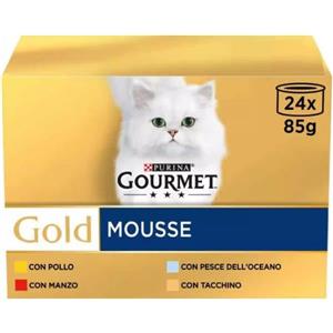 Purina Gold Mousse Pesce Multipack - Purina - Gold Mousse Pesce Multipack - 24 x 85Gr.