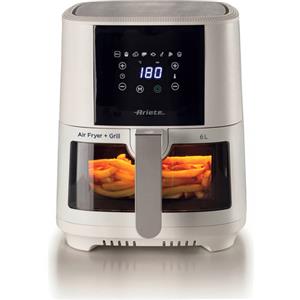 Ariete 4626 Friggitrice ad aria 6L, 1300 W, Capacità 6L, Capacità di cottura 2,5kg, 8 programmi preimpostati, Temperatura fino a 200°, Cestello trasparen