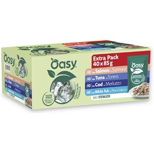 Oasy Cat Adult Sterilized filettini in salsa Multipack 40x85 gr - Pesce - 1° ORDINE? scegli tra BZR5 / BZR20 + 200 pt fedeltà
