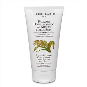 L'Erbolario Balsamo al miglio e alla soja - Balsamo districante per i capelli secchi, 150 ml