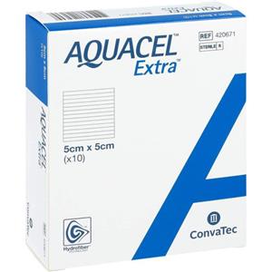 Aquacel - Extra Hydrofiber 5X5 Cm Confezione 10 Pezzi
