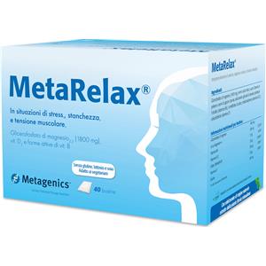 METARELAX Metagenics Metarelax New Integratore contro Stanchezza, Stress e Tensione muscolare 40 bustine