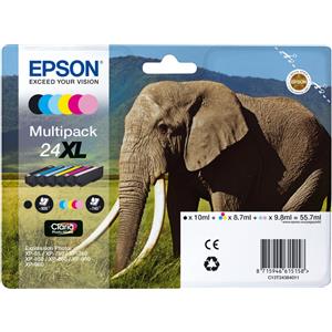 Epson Elephant Multipack 6-colours 24XL Claria Photo HD Ink - C13T24384011 - Consumabili>Cartucce d'inchiostro