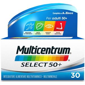HALEON ITALY Srl Multicentrum Select 50+ Integratore Alimentare Multivitaminico Multiminerale Vitamina B Calcio 30Cpr