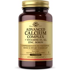 Solgar Supporto Avanzato per le Ossa con Complesso di Calcio, Vitamina D3, K2, Zinco e Boro (120 compresse)