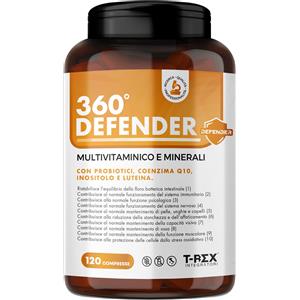T-Rex 360 Defender Integratore Multivitaminico ad Alto Dosaggio Vitamine-Minerali, 120 Compresse