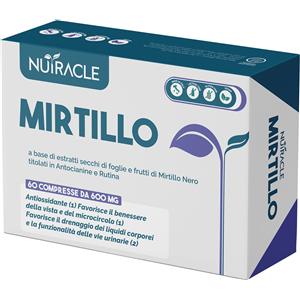 Nutracle Mirtillo Nero 600mg Integratore Microcircolo Drenaggio e Vie Urinarie, 60 Compresse