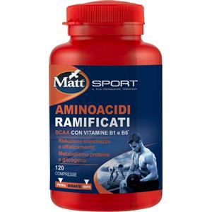 Matt Sport - Integratore di Aminoacidi Ramificati BCAA, 120 compresse