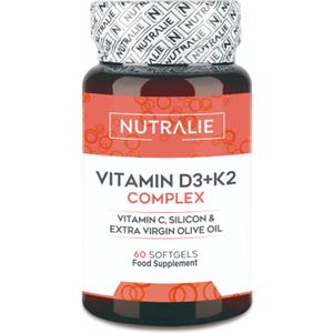 NUTRIEXPERTS SL Nutralie Vitamina D3+K2 Complex 10000 UI con Vitamina C 60 Capsule molli