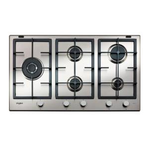Whirlpool PRONTA CONSEGNA - SPEDIZIONE IMMEDIATA Piano Cottura da Incasso a Gas 90 cm 5 Fuochi Inox iXelium Griglie in Ghisa Whirlpool GMAL 9522/IXL