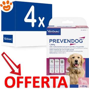 Virbac Dog Prevendog Collari 75 cm Oltre 25 Kg - Offerta [PREZZO A CONFEZIONE] Quantità minima 4, Confezione Da 2 Collari