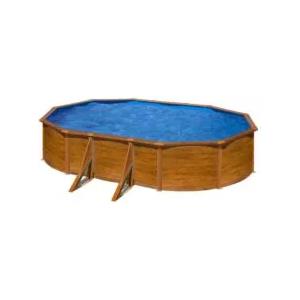 Gre Piscina fuori terra ovale gre pacific in acciaio effetto legno 500x300x120 - cod. kit500w