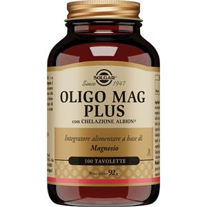 SOLGAR IT. MULTINUTRIENT SpA Oligo Mag Plus Solgar 100 Tavolette - Integratore di Magnesio per Affaticamento e Benessere Muscolare