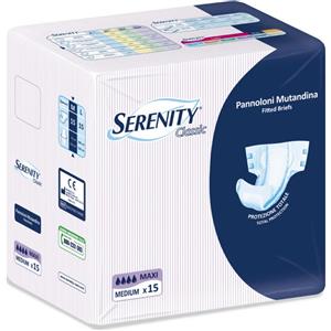 SERENITY SpA Serenity Classic Pannolone a Mutandina Maxi Taglia M, 15 Pezzi