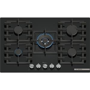 Bosch Piano cottura a gas da 75 cm con 5 fuochi, 11500 w, nero Bosch PPQ7A6I40