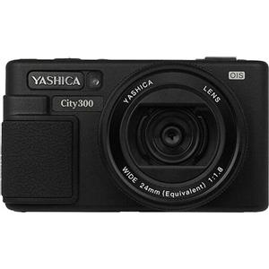 Yashica Yashica City 300 nero incl. QuickFlash Mini Camera Flash fotocamera compatta, colore:nero