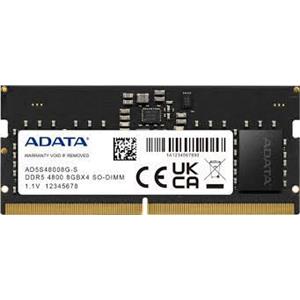 Adata Ram DDR5 SO-DIMM 8GB Adata 4800Mhz CL40 1.1V Nero [AD5S48008G-S]