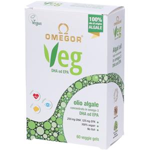 U.G.A. Nutraceuticals Srl Omegor Veg 60 Capsule Omega-3 DHA & EPA 100% Algale Vegan