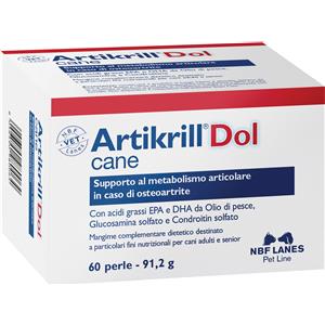 NBF Lanes Vet Artikrill Dol Cane | Mangime Complementare Osteoartrite | 60 Perle