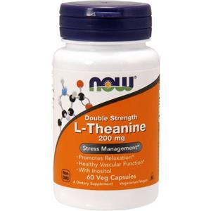 Now Foods Double Strength L-Theanine 200 mg 60 vcaps -
