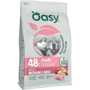 Oasy monoprotein formula adult medium/large maiale 10kg