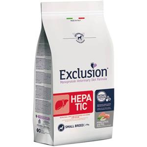 EXCLUSION DIET Exclusion Veterinary Diet Dog Hepatic Maiale e Riso Small - 2 kg Prezzo x 2 unità