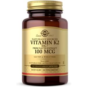 Solgar Vitamina K2 naturale, 100mcg - 50 vcaps
