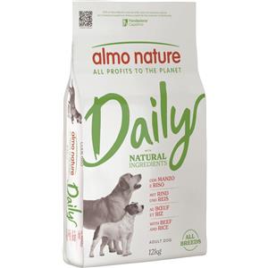 ALMO NATURE 12 kg Almo Nature Daily Dog Alimento Completo Cibo Secco Crocchette Croccantini di Mantenimento per Cani Adulti di Tutte le Taglie con Manzo Fresco