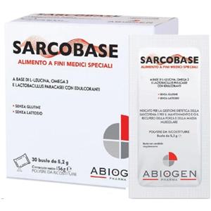 ABIOGEN PHARMA SpA Sarcobase alimento speciale per sarcopenia e decadimento muscolare 30 bustine
