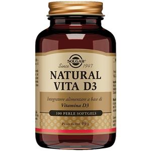 SOLGAR Natural Vita D3 Integratore di Vitamina D3 per Ossa, Muscoli e Immunità, 120 Capsule - SOLGAR - 946449954