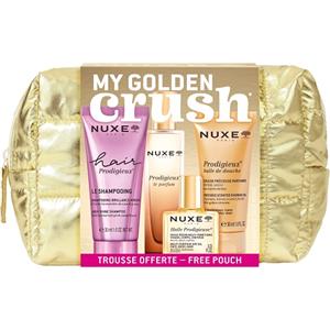 Nuxe My Golden Crush Trousse Prodigieux Con Shampoo Effetto Lucentezza 30ml + Olio Secco 10ml + Eau De Parfum 15ml + Olio Doccia 30ml
