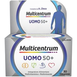 Haleon italy srl Multicentrum Uomo 50+ Integratore Alimentare Multivitaminico Vitamina D3 C B Zinco Magnesio 30 Compresse