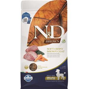 Farmina N&D Brown Dog Adult Mini Lamb, Carrot & Spirulina - 2 kg Prezzo x 2 unità