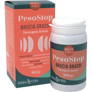 ERBA VITA PesoStop - Brucia Grassi Integratore Stimolo Metabolismo, 80 Compresse