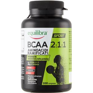 Equilibra Bcaa 2:1:1 Aminoacidi Ramificati Integratore Per L'attività Sportiva 100 Compresse
